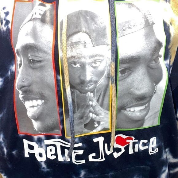 Tupac Poetic Justice tie dye hoodie Sz M 1993 2Pac - Picture 2 of 8